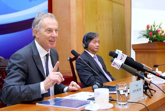 Former UK Prime Minister Tony Blair at the meeting (Photo: SGGP) Former UK Prime Minister Tony Blair at the meeting (Photo: SGGP)